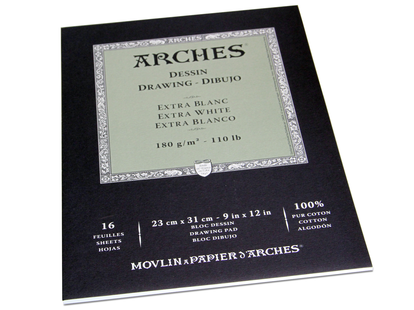arches-dessin-extra-blanc-bloc-16-feuilles Arches Dessin Extra White Drawing Pad 180g