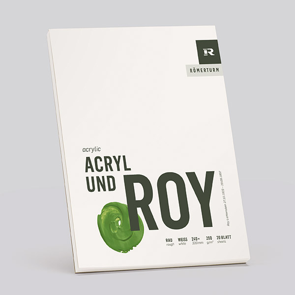 Roemerturm_Acryl-ROY Romerturm Acrylblock ACRYL UND ROY 290g weiß rau - 24 cm x 32cm