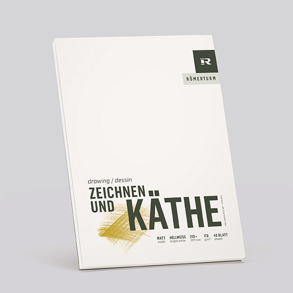 Roemerturm_Zeichnen-KAETHE Romerturm Zeichenblock ZEICHEN UND KATHE 170g hellweiß matt