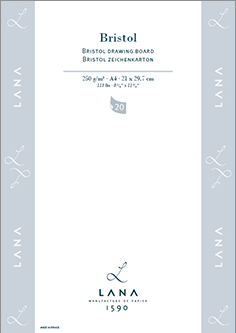 bristol_01 Hahnemuhle LANA Bristol Zeichenkarton 250 g/m2 20 Blatt