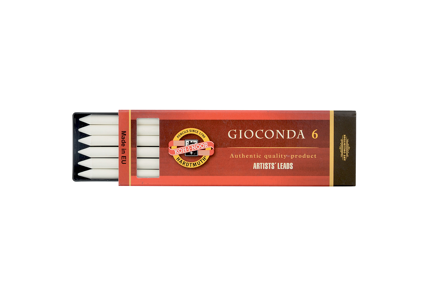 4371001004PK KOH I NOOR Kreide-Minen GIOCONDA 5.6 mm fettfreie Kreide - 6er Pack